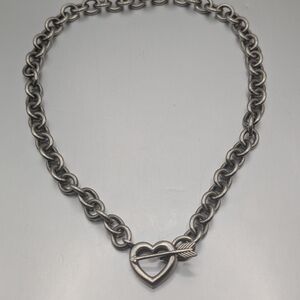 1994 Vintage Tiffany & Co Heart and Arrow Toggle Necklace